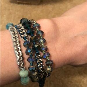 Chloe & ISABEL teal and silver wrap bracelet!